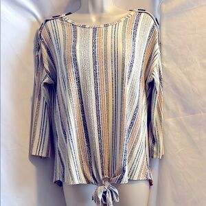 Striped Multicolor Boho Beachy Women's Top